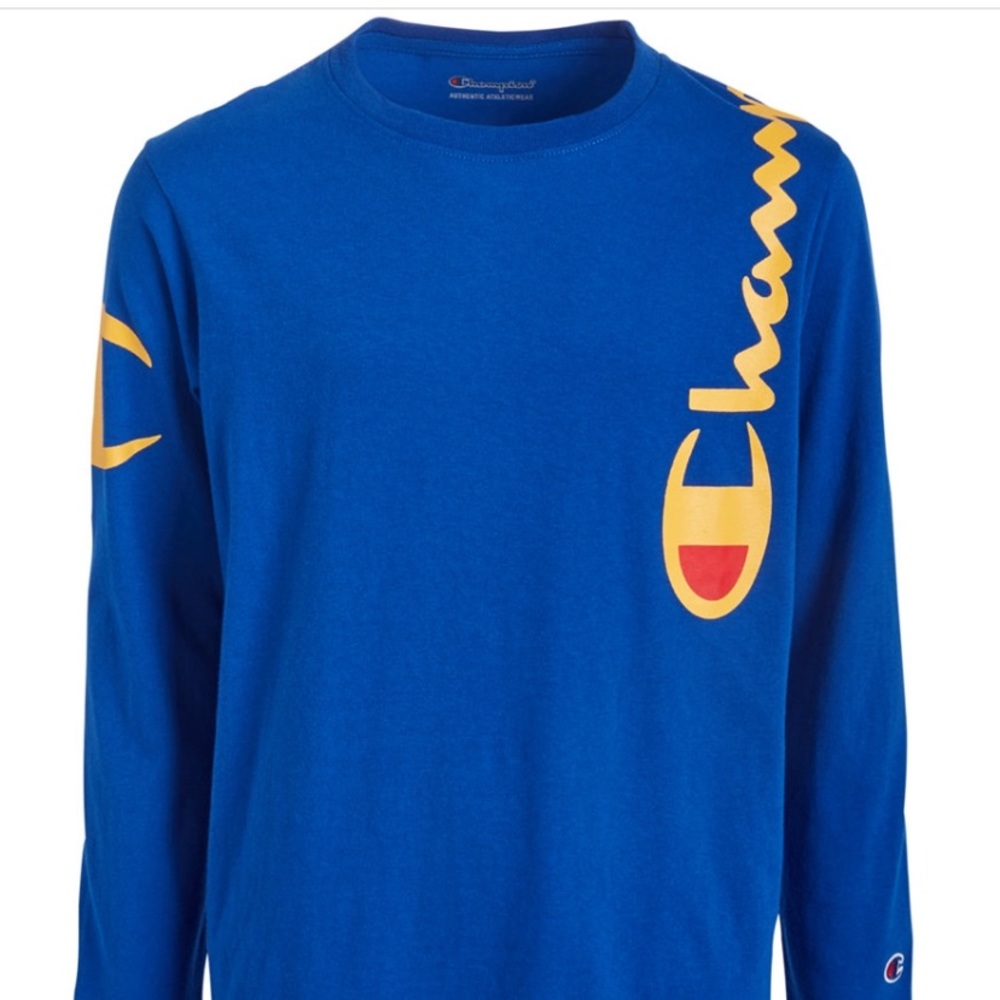 Champion Boys Long Sleeve Blue Tee - NWT